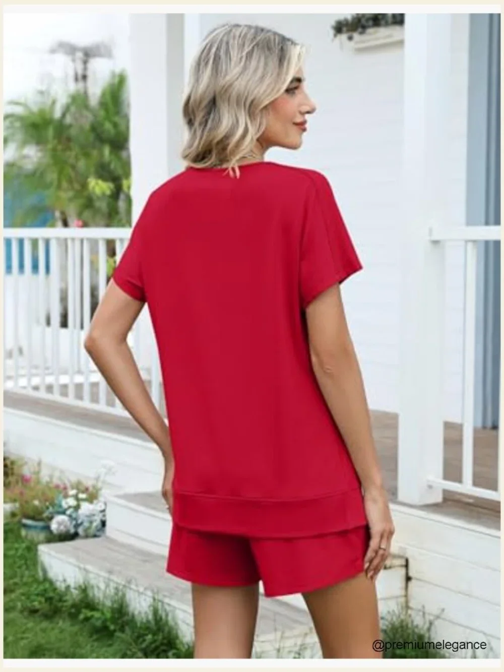 2 Piece Short Sets for Women Trendy Lounge Outfits Short Sleeve Matching Sets